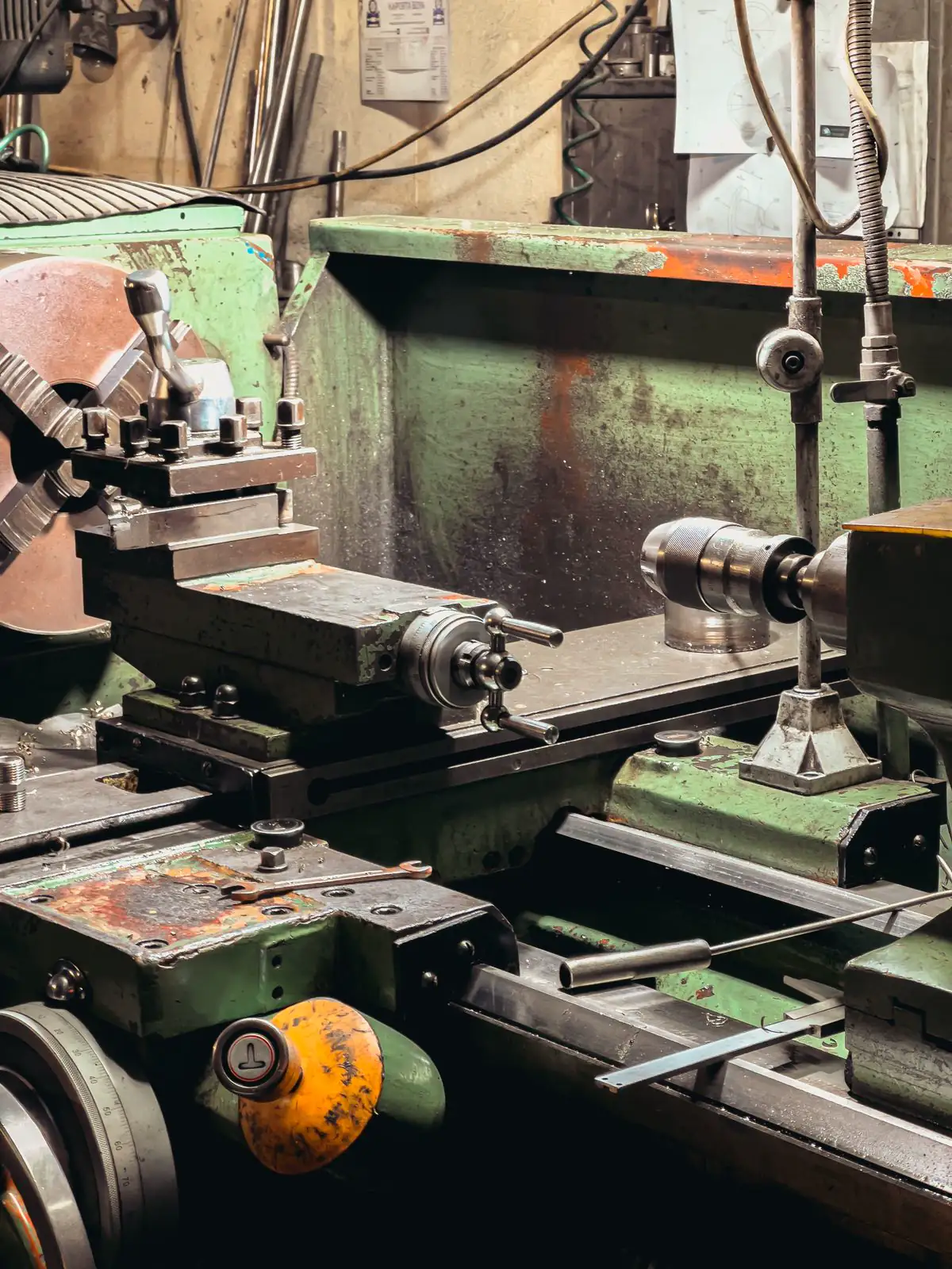 Illustrative photo of a lathe in an engineering workshop. Not Stewart and Cavalier premises or staff.
